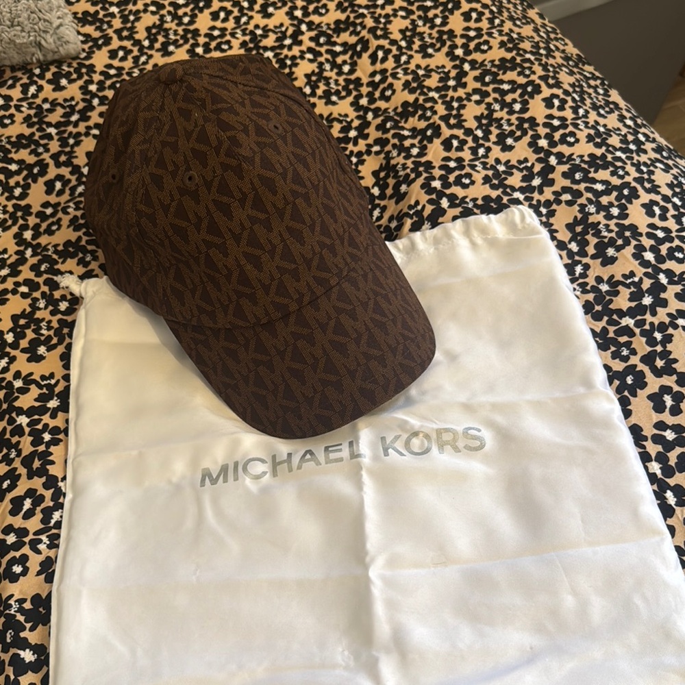 Michael Kors Dark Brown Monogram Hat